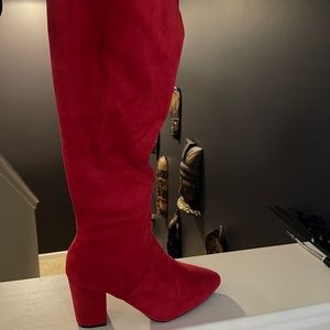 Torrid sueded over the knee boots. Chunky heel. Brand new.